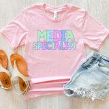 Media Specialist Bookworm Back to School Pastel Colors Digital Download