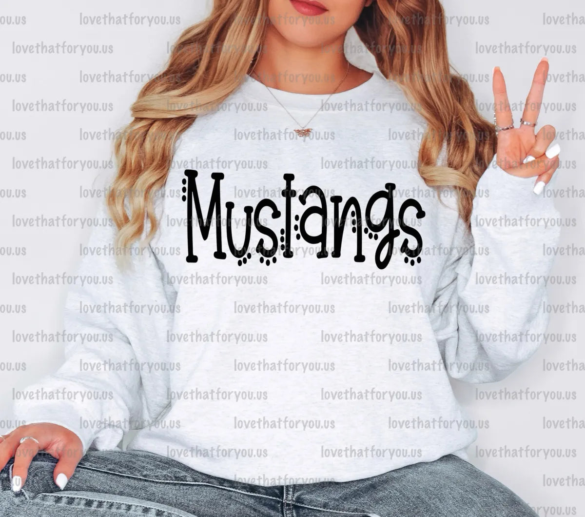 Mustangs Dotted Doodle Digital Download