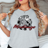 Mustangs Checkered Background PNG Digital Download