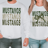 Mustangs Repeat Camo Green Bow Digital Download