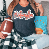 Nebraska Outline Polka Dot Digital Download