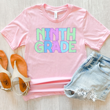 Ninth Grade Bookworm Back to School Pastel Colors Digital Download