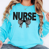 Nurse Coquette Checker Bow Digital Download