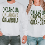 Oklahoma Repeat Camo Green Bow Digital Download