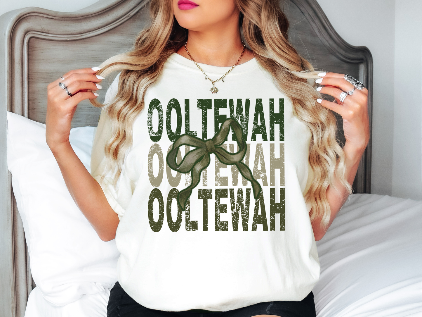 Ooltewah Repeat Camo Green Bow Digital Download