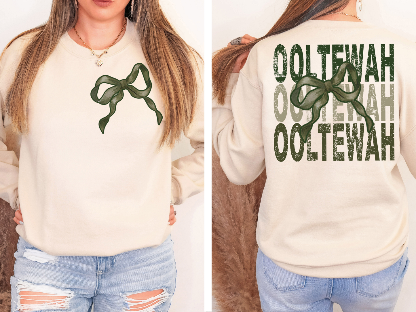 Ooltewah Repeat Camo Green Bow Digital Download