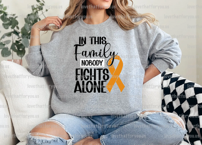 Orange Ribbon In this Family No One Fights Alone Digital Download