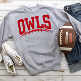 Owls Red Football Arched Digital Download