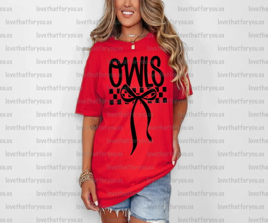 Owls Simple Bow PNG Digital Download