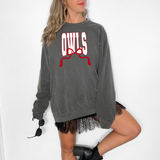Owls Team Arch with Bow White/Red Digital Download