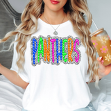 Panthers Neon Dot Team Spirit PNG Digital Download