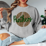 Panthers Leopard Baseball Green & Black Digital Download
