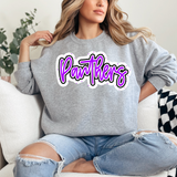 Panthers Outline Polka Dot Digital Download
