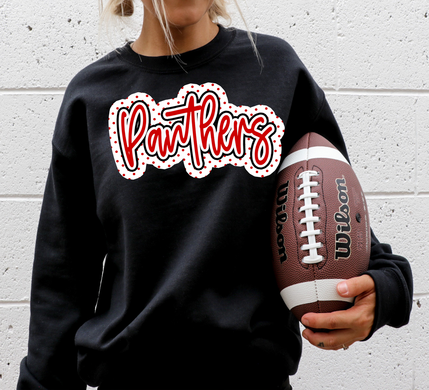 Panthers Outline Polka Dot Digital Download