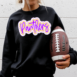 Panthers Outline Polka Dot Digital Download