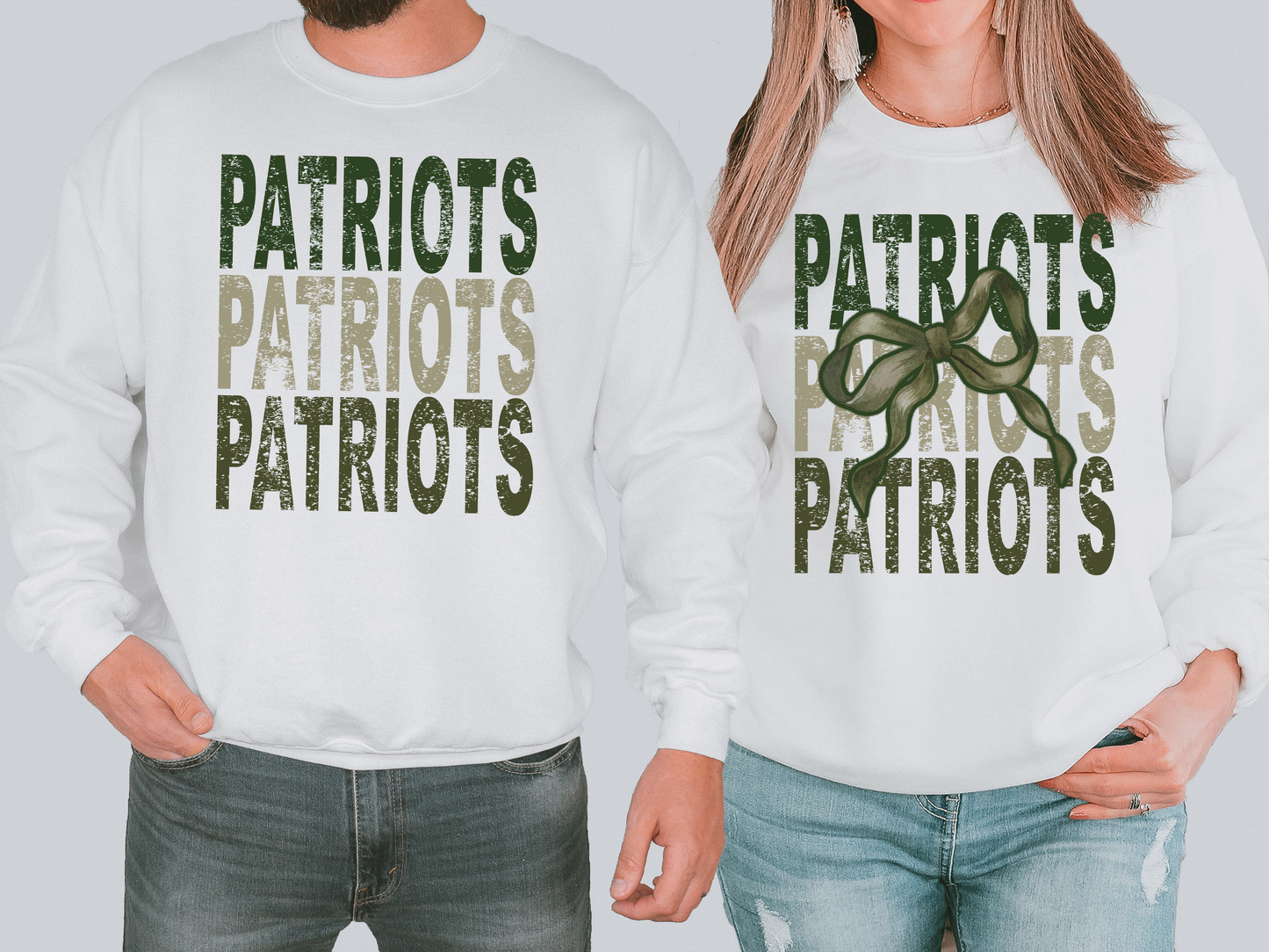 Patriots Repeat Camo Green Bow Digital Download