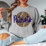 Patriots Leopard Baseball Royal Blue & Black Digital Download