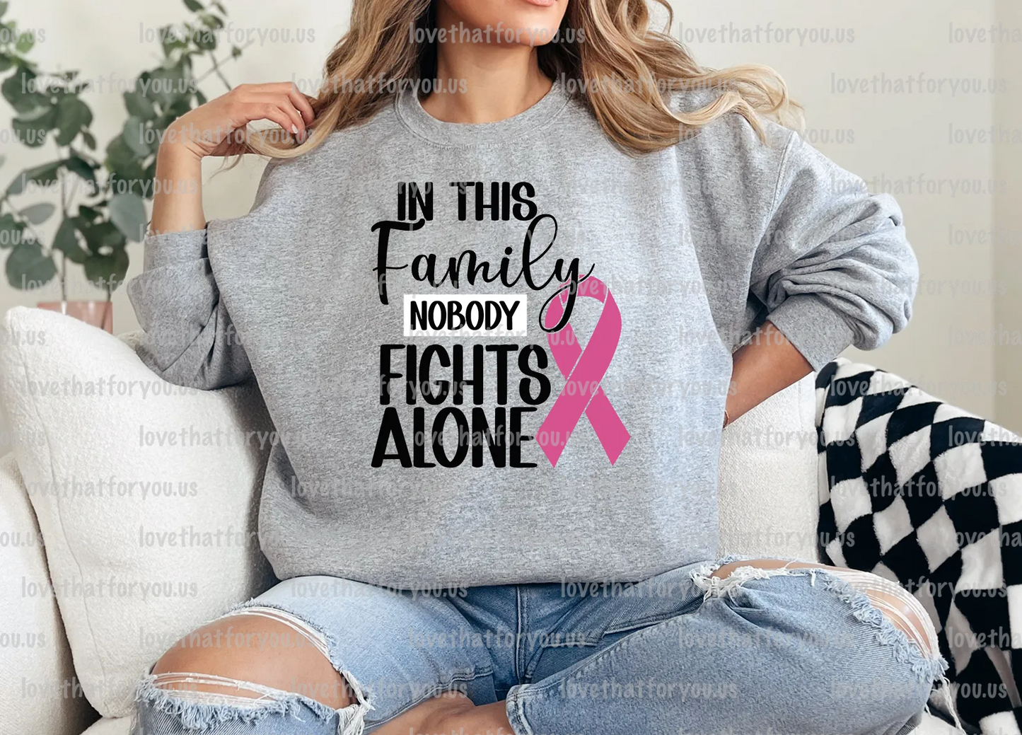 Pink Ribbon In this Family No One Fights Alone Digital Download