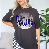 Potters Royal Blue Baseball Halftone Digital Download
