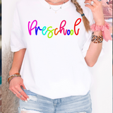 Back To School Multi Color Preschool PNG Digital Download