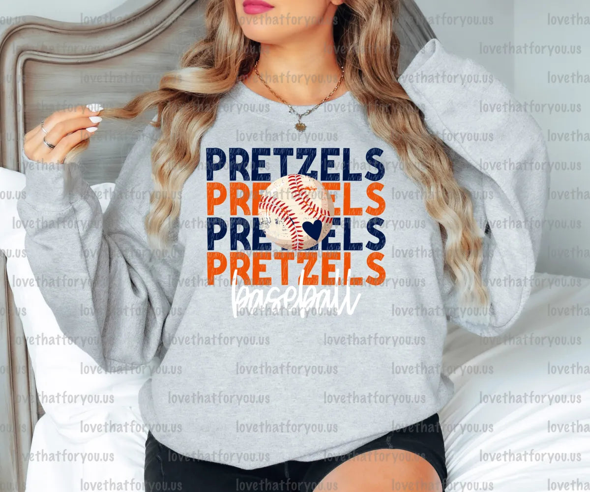 Pretzels Baseball Repeating Digital Download