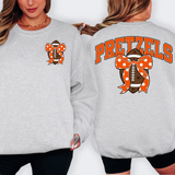 Pretzels Orange Football Arched Team Bow Digital Download