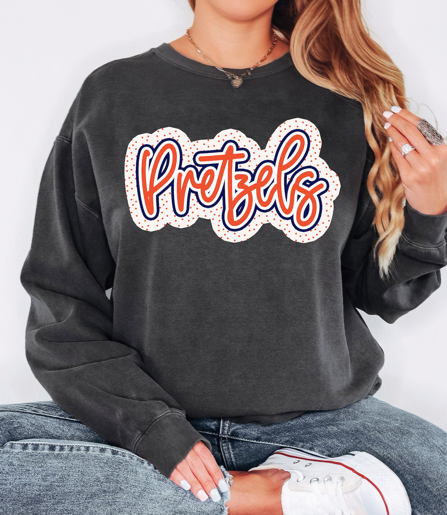 Pretzels Outline Polka Dot Digital Download