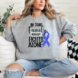 Purple Ribbon In this Family No One Fights Alone Digital Download
