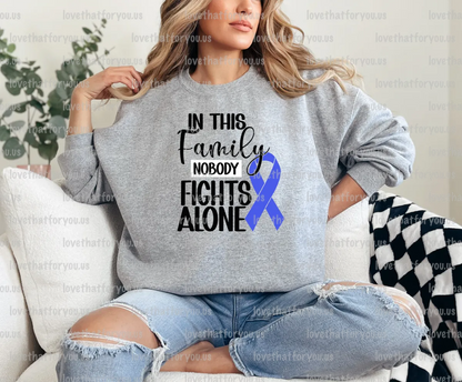 Purple Ribbon In this Family No One Fights Alone Digital Download