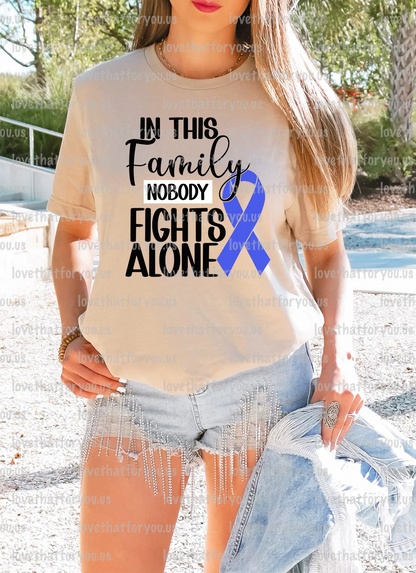Purple Ribbon In this Family No One Fights Alone Digital Download