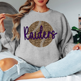 Raiders Leopard Baseball Purple & Black Digital Download