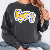 Rams Outline Polka Dot Digital Download