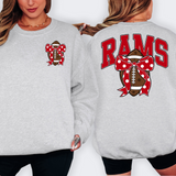 Rams Red Football Arched Team Bow Digital Download