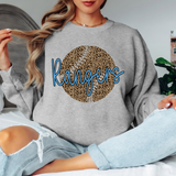 Rangers Leopard Baseball Columbia Blue & Black Digital Download