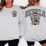 Rebels Light Gray Football Arched Team Bow Digital Download