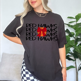 Red Hawks Basketball Bow Team Repeat Black Digital Download