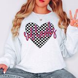 Red Hawks Retro Checker Heart Digital Download