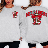 Red Raiders Red Football Arched Team Bow Digital Download