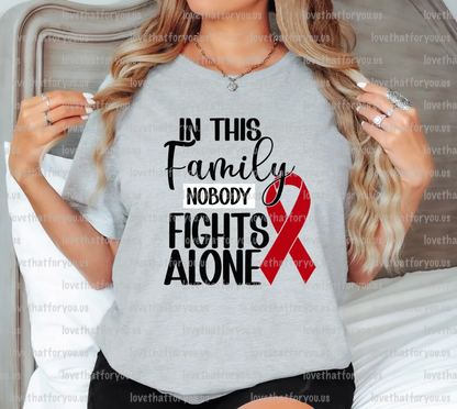 Red Ribbon In this Family No One Fights Alone Digital Download