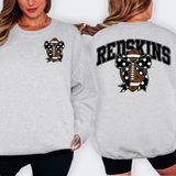 Redskins Black Football Arched Team Bow Digital Download