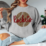 Rockets Leopard Baseball Red & Black Digital Download