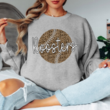 Roosters Leopard Baseball White & Black Digital Download