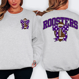 Roosters Purple Football Arched Team Bow Digital Download