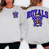 Royals Royal Blue Football Arched Team Bow Digital Download