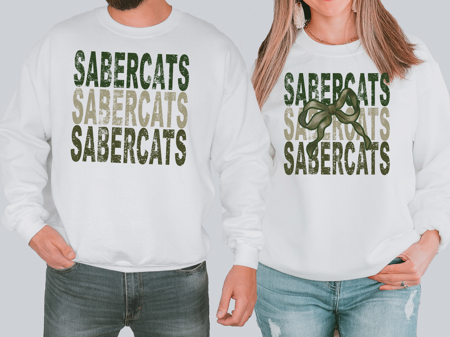 Sabercats Repeat Camo Green Bow Digital Download