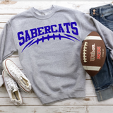Sabercats Royal Blue Football Arched Digital Download