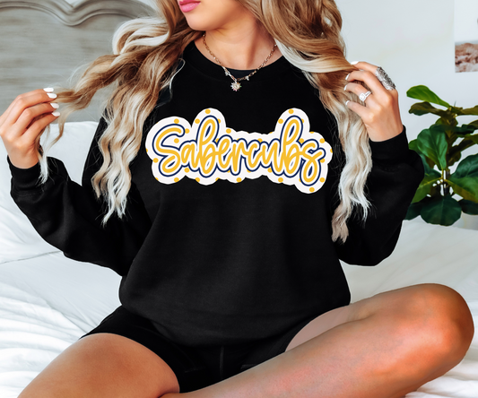 Sabercubs Outline Polka Dot Digital Download