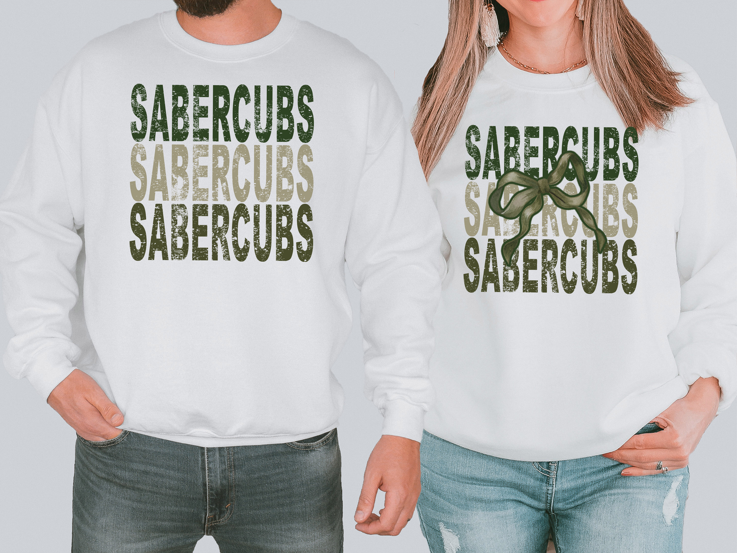 Sabercubs Repeat Camo Green Bow Digital Download