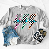 Saints Retro Bolt Checker Teams Neon Outline Digital Download