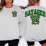 Savages Green Football Arched Team Bow Digital Download